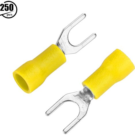 Lot de 250 cosses à sertir isolées pour fils électriques (jaunes) (1/5)