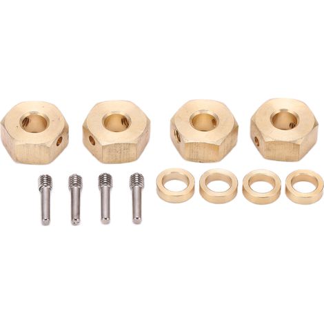 Adaptateurs Hexagonaux RC en Laiton - Robuste, Durable, Installation Facile pour Axial 10mm - Extension de Moyeu Hex (1/5)