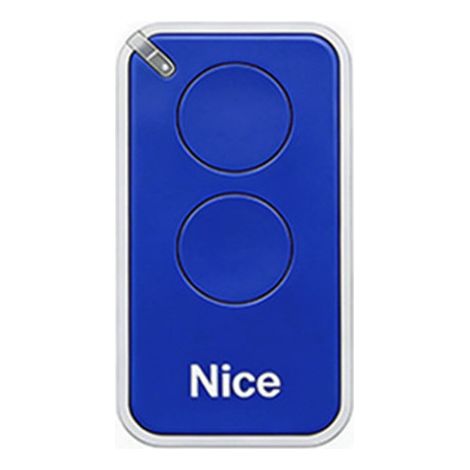 Compatible avec la télécommande Nice INTI2B 433.92MHz, 2 canaux, pour les systèmes d'automatisation de portails et de garages, bleu