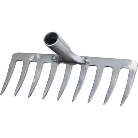 Cabeça De Ancinho De Ferro Para Jardinagem E Agricultura, 9 Dentes Grossos, Sem Cabo, Ferramenta Multiuso (1/5)