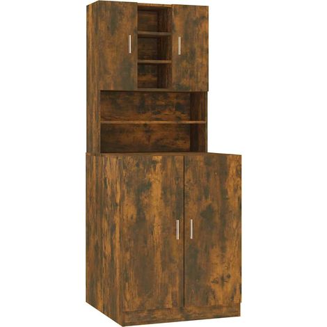 Maison Exclusive - Armoire de machine à laver Chêne fumé Bois d’ingénierie (1/5)