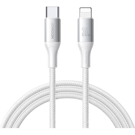 Cavo intrecciato S-A28 USB-C - Lightning 30W 1m - Bianco (1/5)