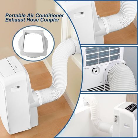 Tuyau Climatiseur Mobile Adaptateur Clim Fenetre.Climatiseur Adaptateur de Tuyau de Fenêtre Interface.pour Climatiseur Mobile 150mm Coupleur de Tube Extension Raccord Tuyau Pièce de Raccord (1/2)