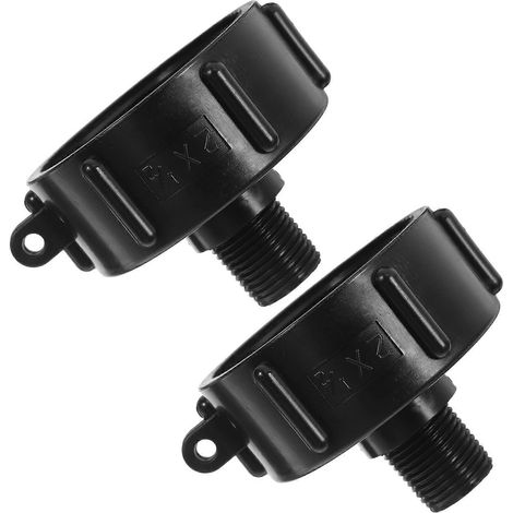 Raccord de réservoir IBC pour tuyau, 2 pièces, adaptateur de vanne robuste pour conteneurs d'eau. (1/5)