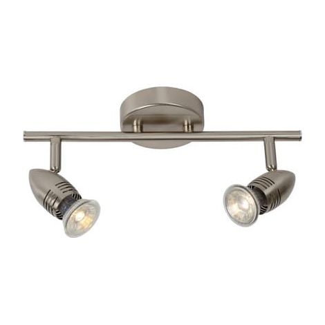 Faretto soffitto Lucide Caro 2 luci GU10 5W 2700K cromo (1/4)