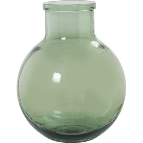 Vase recyceltes Glas 8L Green ° 24x31cm für alle Stile, um dem Haus eine Berührung für alle Stile zu verleihen, um dem Haus eine Note zu verleihen (1/2)