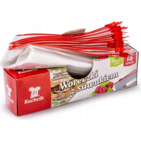 Sacs à lunch résistants - 20 x 20 cm - Transparent - Lot de 16 - Pratiques et durables (1/5)