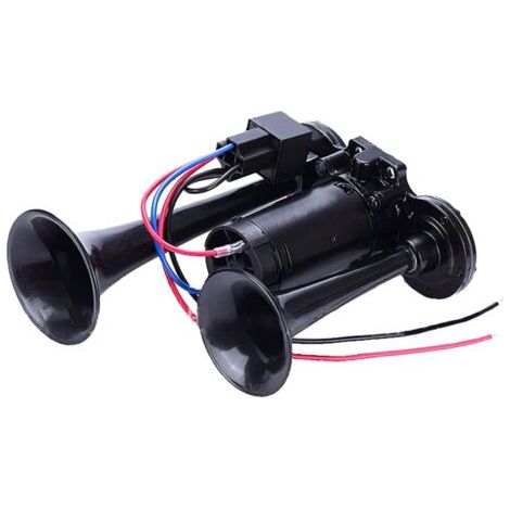 Double trompettes 600DB, Kit de klaxons super puissants avec compresseur universel pour voitures 12V, motos, camions, trains, bateaux. (1/5)