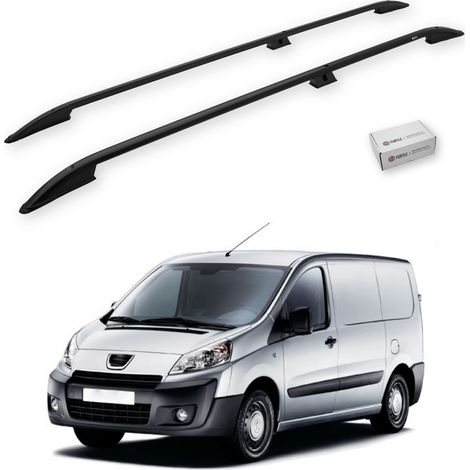 TURTLE kompatibel mit Peugeot Tepee Expert (Mk2) 2006-2016 / Lange Version Dachreling Crown Schwarz (1/5)