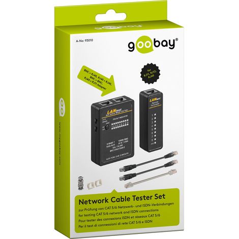 Kit de testeurs de câbles réseau, pour tester les connexions RNIS et réseau avec CAT 5, CAT 6 ou CAT 8. (1/3)