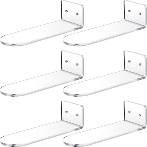 6er-Pack schwebende Schuhregale, transparent, zur Präsentation von Schuhen und Turnschuhen
