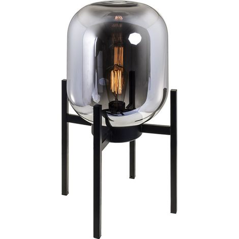 FABRILAMP Sobremesa Murilo 1xe27 Negrocristal Metalizado 50x28x28
