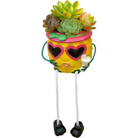 Pot de fleurs compact en forme d'ananas Jardinières suspendues décoratives (1/5)