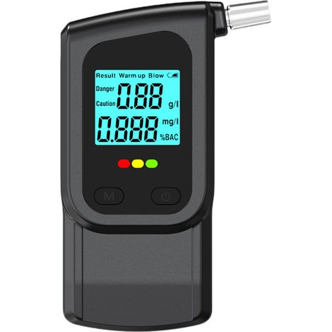 【Maison connectée】Ethylotest, Éthylotest Electronique avec Affichage Numérique, Précision de Qualité, Avec 5 embouts d'aspiration en PP, Alcootest Électronique Personnel pour Usage Domestique et Profe (1/5)
