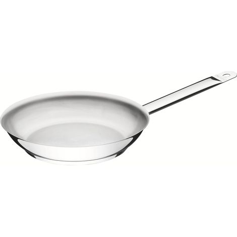 Poêle en Acier Inoxydable 18/10, Ø 20 cm, Non Revêtue, Passe au Lave-Vaisselle, Compatible Induction, Passe au Four (1/5)