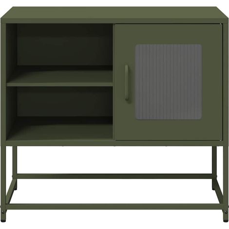 TV-Schrank Olivgrün 68x39x60,5 cm Stahl