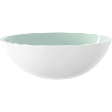 Waschbecken/Waschmuschel/Waschtisch Glas 50x37x14 cm Weiß (1/5)