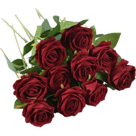 Decoración floral artificial de rosas de alta calidad, con apariencia realista.