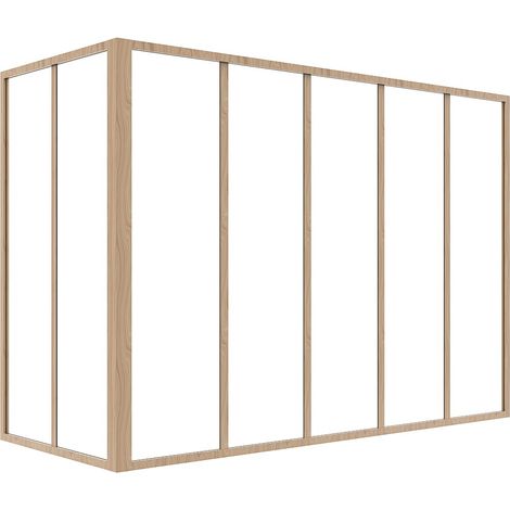 Vetrata angolare L150 x L60 x H105 in Alluminio termolaccato Naturale chiaro Stile atelier - BAYVIEW