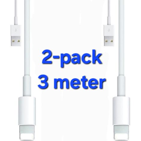 Lot de 2 - Câble Lightning Laddkabel pour iPhone