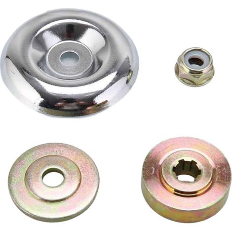 Kit de fixation d'écrou de lame métallique pour meuleuse, 4 adaptateurs de tête de brosse, adaptateur de lame de rechange pour tondeuse à gazon (1/5)