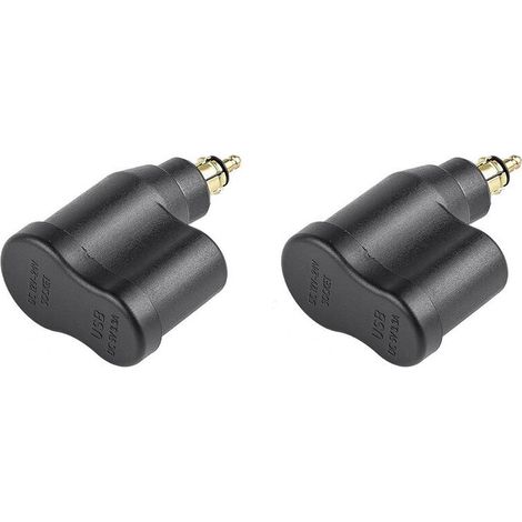 Adaptateur moto étanche avec deux prises USB pour 2 prises Hella DIN 3,3 A, compatible avec les modèles R1200GS, R1250GS, F800GS et F700GS.