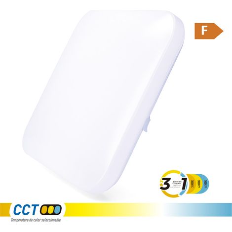 Applique da parete LED quadrata ultra piatta 18 W 3 colori 1820 Lm 33 x 33 x 7 cm