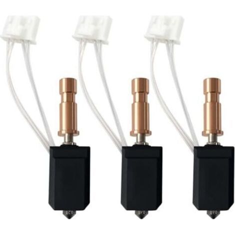 0.2mm, 0.4mm, 0.6mm Ceramic Heating Head for Kobra S1 Combo, Stainless Steel Printhead Extrusion Kit, Cured Nozzle, Heating Block, Heating Rod, Thermistor for (1/5)