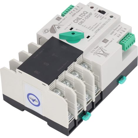 Commutateur de transfert automatique Sélecteurs électriques Double interrupteur d'alimentation Type de rail DIN PV au secteur AC220V 63A. (1/5)