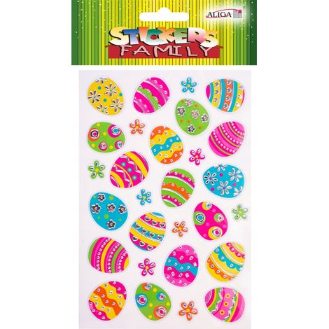 ADESIVI PASQUALI Decorazioni Uova di Pasqua convesse