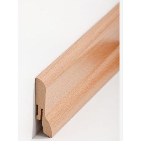 Fußleisten / Sockelleisten "München" (MDF foliert / 722.602) - Buche dunkel (1/2)