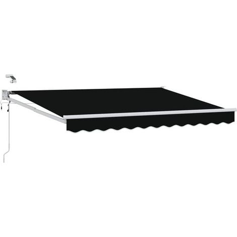 Store banne électrique rétractable, noir, 3 x 2,5 mètres (1/5)