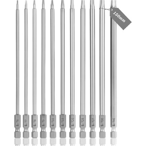 11Pcs Tournevis à Main Sets Magnétique, 150mm Embouts de tournevis Torx, T5 T6 T7 T8 T9 T10 T15 T20 T25 T27 T30 T40 Tamper Proof tourneviss embout magnétiqu (1/5)
