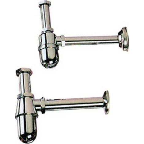 2 x BL SIFONE A BOTTIGLIA OTTONE CROMATO D  1
