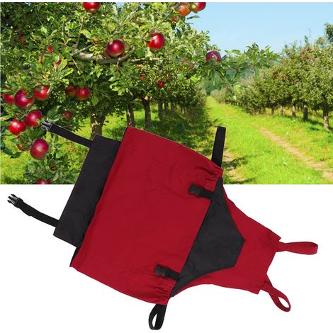 Tablier de jardinage rouge foncé en PVC 210D imperméable, bretelles réglables, léger et résistant pour l'extérieur. (1/5)