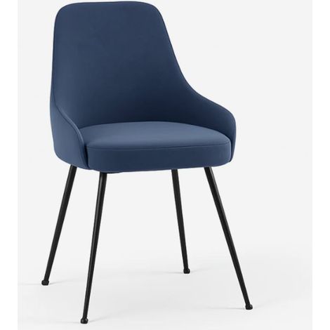 Chaise rembourrée en microfibre avec pieds en métal Andromeda (1/5)