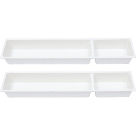 2 Pièces Plateau de Cage pour Poules et Pigeons en Plastique Blanc Surface Lisse, Facile à Retirer Remplir, Démontage Simple, Entretien Rapide (1/5)