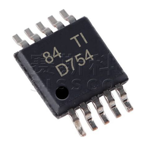Electronic component chips DAC7554IDGSR DAC7562SDGSR, 5 units each.
