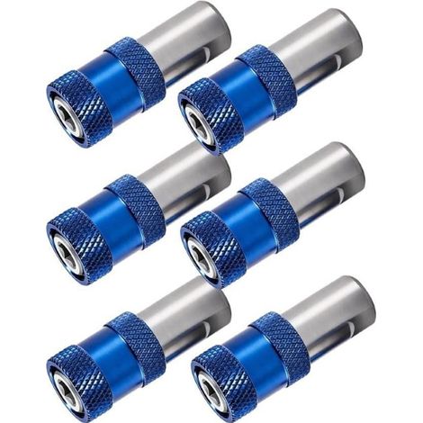 Kit de 6 raccords de perçage en métal avec adaptateur à tige hexagonale et bagues de vissage magnétiques (1/5)