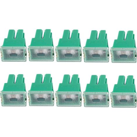 10 fusibles PAL à lame femelle 40 A verts pour voiture (1/5)