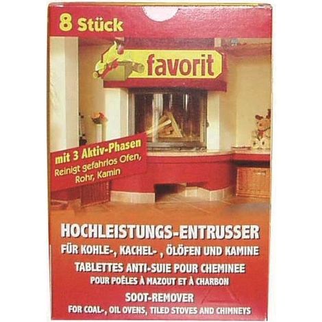 Favorit 512113 EntruÃüer 8 Würfel für Kohle-/ â Äläfen, RuÃü entfernen, Ofenreiniger