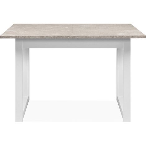 Tavolo allungabile color sabbia e bianco 120x80x75H cm - Meggy (1/5)