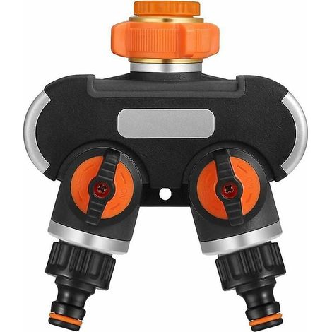Raccord d'irrigation, répartiteur de tuyau, connecteur de tuyau, débit d'eau réglable, idéal pour robinet extérieur (1/3)