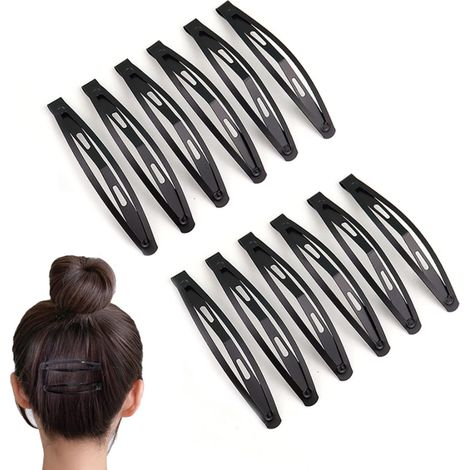 Juego de 30 horquillas metálicas para mujer, que incluye una horquilla larga antideslizante y una horquilla pequeña negra. (1/5)