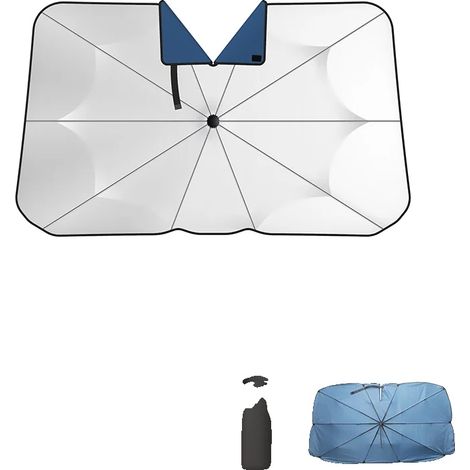 Parasol para coche, mango giratorio de 360°, martillo de emergencia para ventanas, tamaño grande. (1/2)