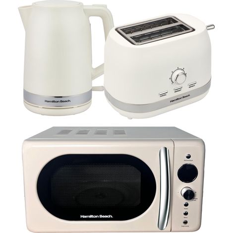 Hamilton Beach Ella Kettle Toaster & Microwave Set Latte (1/4)