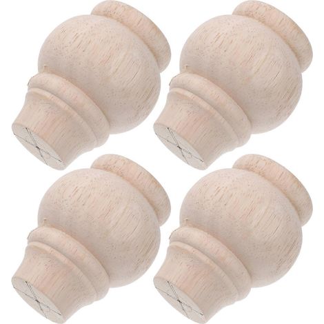 Pieds de canapé de rechange, pieds carrés universels en bois robustes et durables pour table et chaise, dimensions : 9,80 x 7,00 x 7,00 cm, paquet de 8. (1/5)
