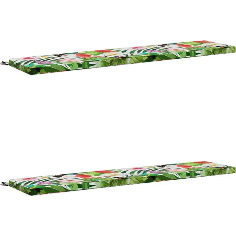 Coussins de banc 2 pièces SOEST 100 % polyester Multicolore vidaXL