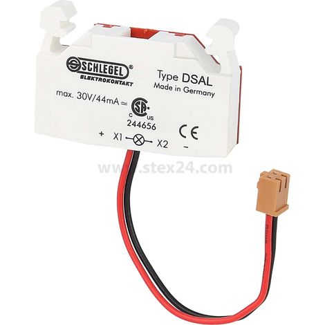 DSAL Georg Schlegel Élément de raccordement du module Actionneur d’urgence- d’arrêt Technique de raccordement à ressort sans vis, Section transversale 0,75 mm² - 2,5 mm² - 1 Stück