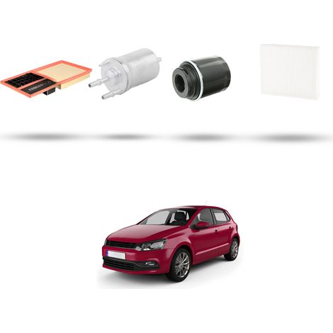 Kit tagliando 4 filtri compatibile con Vw POLO V (6R,6C) 1.6 60kw Dal 2014 (1/5)